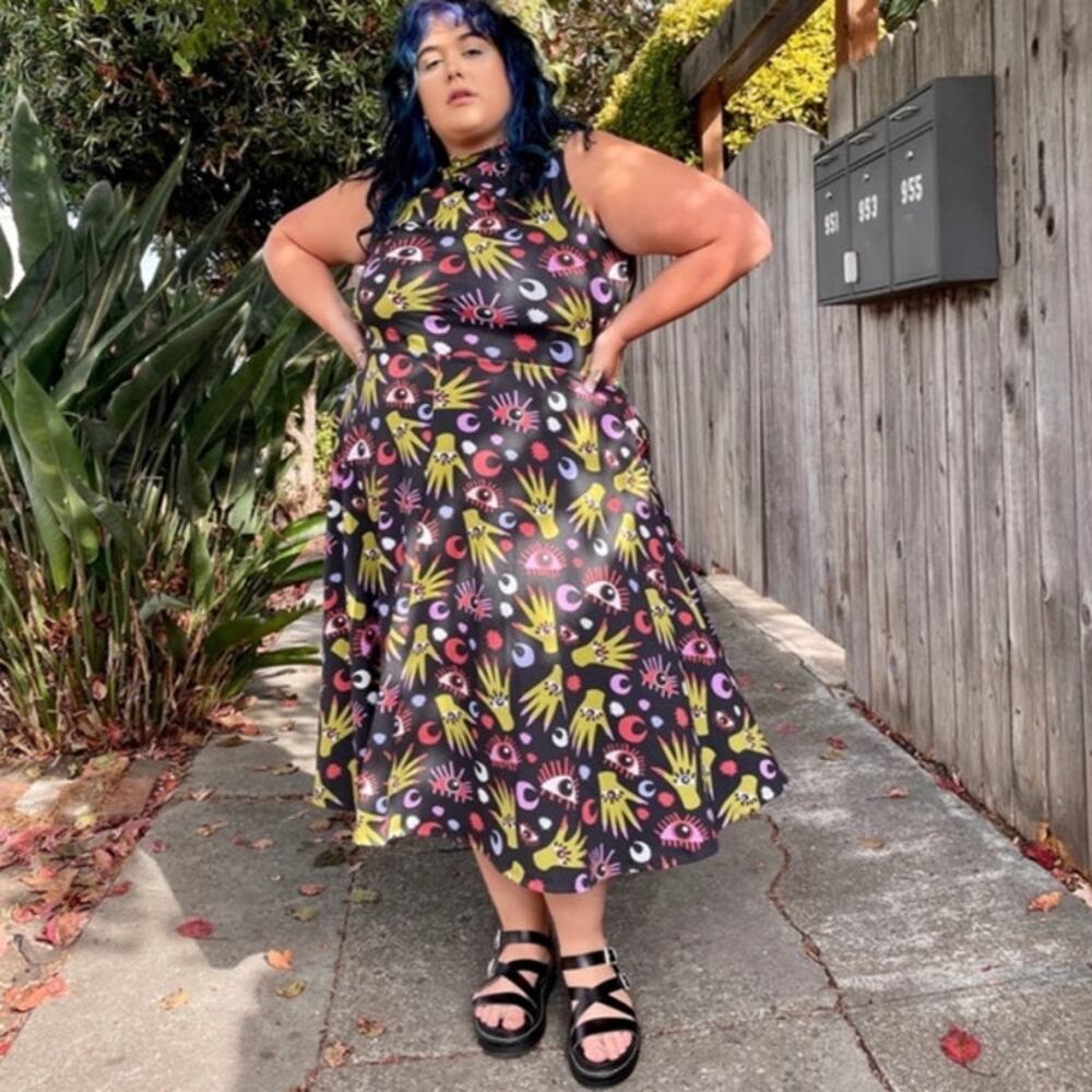 Nooworks Eye Pattern Midi Dress - Picture 7 of 8